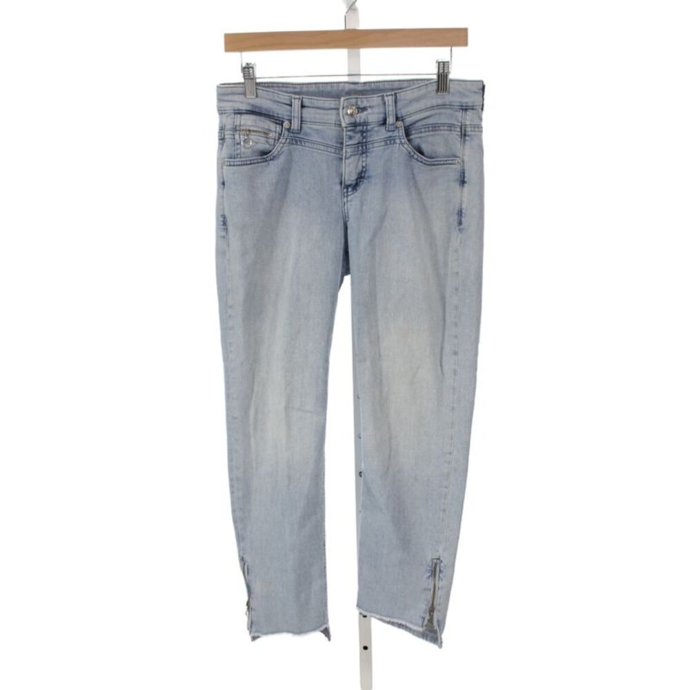 MAC Rich Jeans Womens Cropped Blue Low Rise Cotton Jeans Size 28